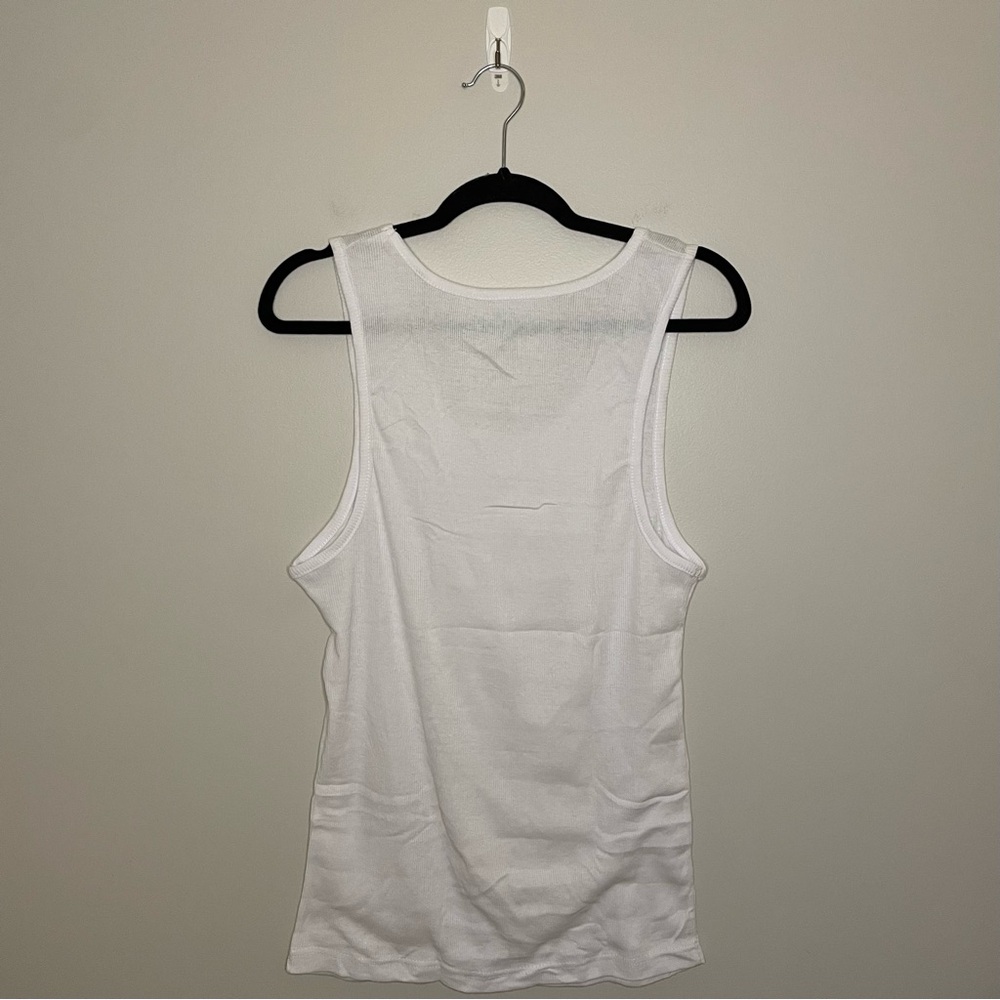 Gap Rib-Knit Undershirt Tank Tops (2), White & Gray, Size L, NWOT - Picture 2 of 6